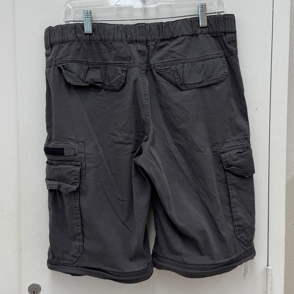 Men's Gray Convertible Cargo Pants - Picture 7 of 7